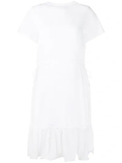 See By Chloé Ruffle-trim Shift Dress In White