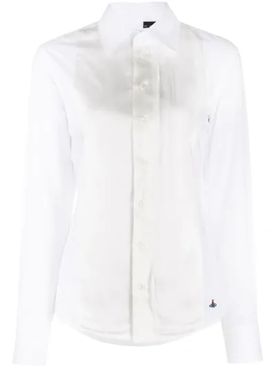 Vivienne Westwood Contrast-bib Shirt In White