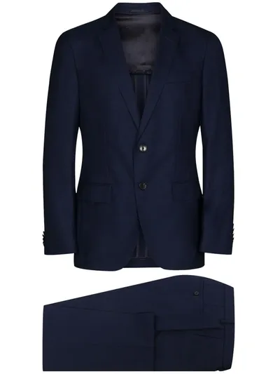 Hugo Helford Ganders Wool Suit In Blue