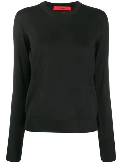 Roberto Collina Round-neck Sweater In Black