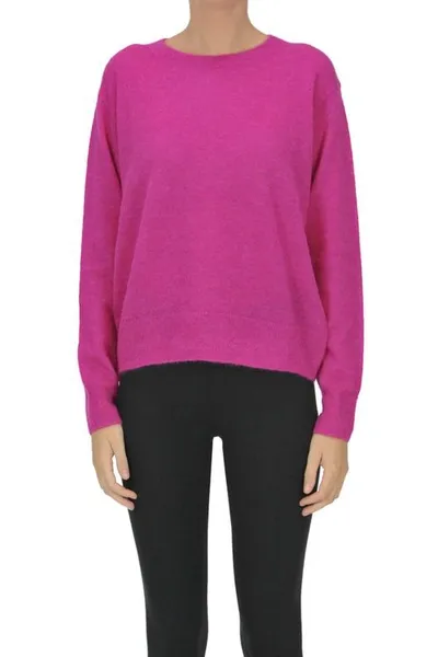 Dries Van Noten Alpaca And Mohair Wool Pullover In Pink