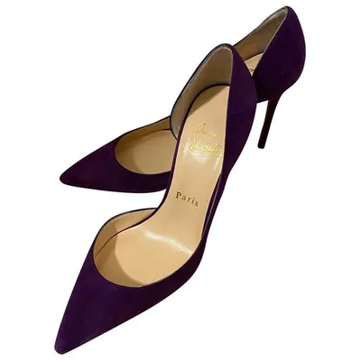 Pre-owned Christian Louboutin Iriza Heels In Purple