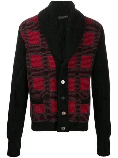 Gabriele Pasini Plaid-check Cardi-coat In Black