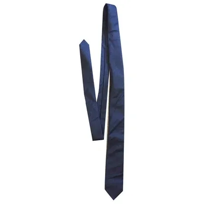 Pre-owned Hugo Boss Silk Tie In Blue