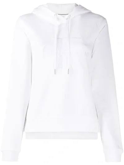 Calvin Klein Jeans Est.1978 Logo Embroidered Hoodie In White