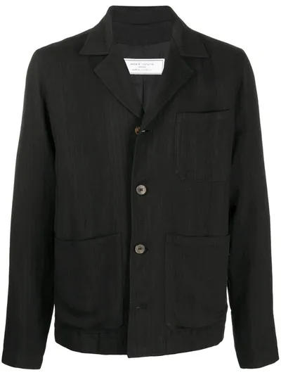 Société Anonyme Notched Collar Shirt Jacket In Black