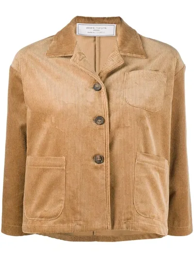 Société Anonyme Cropped Corduroy Jacket In Brown