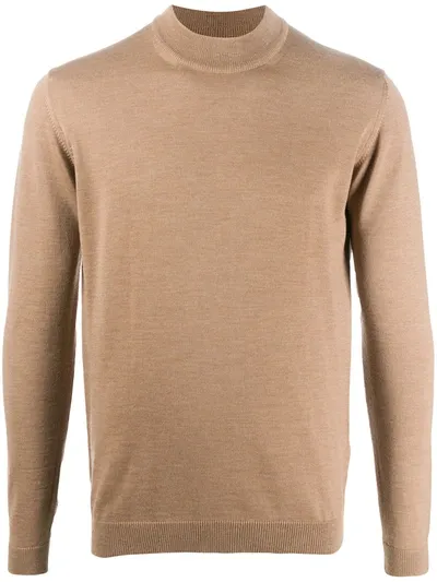 Roberto Collina Crew-neck Knit Jumper In Brown