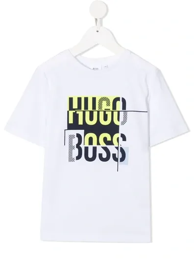 Hugo Boss Kids T-shirt For Boys In White