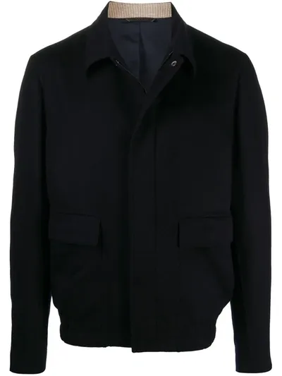 Loro Piana Long Sleeve Cashmere Shirt Jacket In Blue