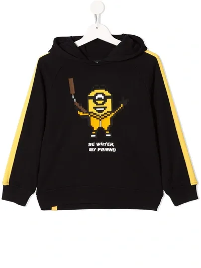 Mostly Heard Rarely Seen 8-bit Kids' X Minions Nunchucks 8-bit Hoodie In Black