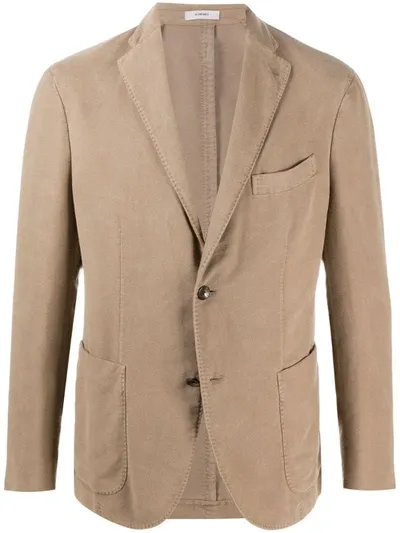 Boglioli Two Button Blazer In Brown