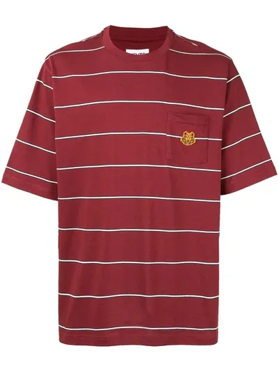 Kenzo Seasonal Striped T-shirt In Red