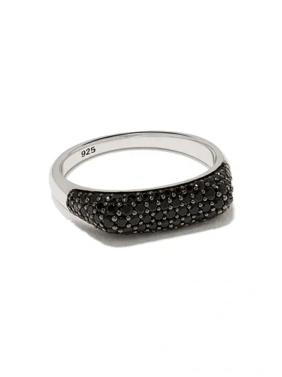 Tom Wood Ring Knut Spinel Schwarz Aus Silber In Metallic