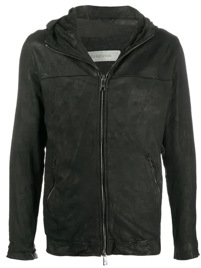 Giorgio Brato Hooded Long-sleeve Bomber Jacket In Black