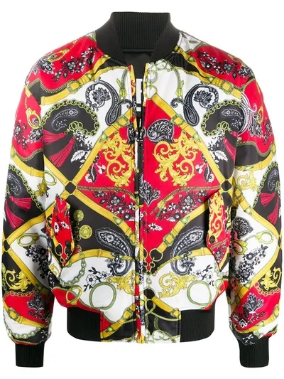 Versace Jeans Couture Men's Outerwear Jacket Blouson  Reversibile In Red