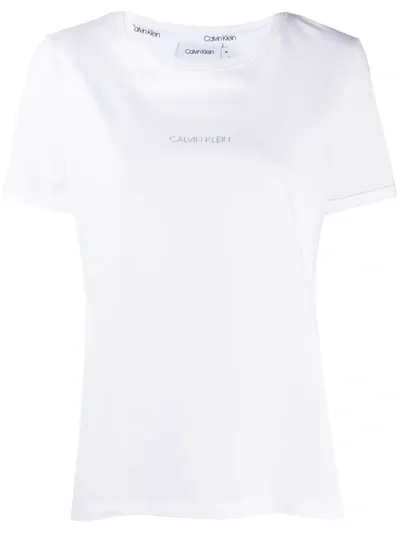 Calvin Klein Logo Print T-shirt In White