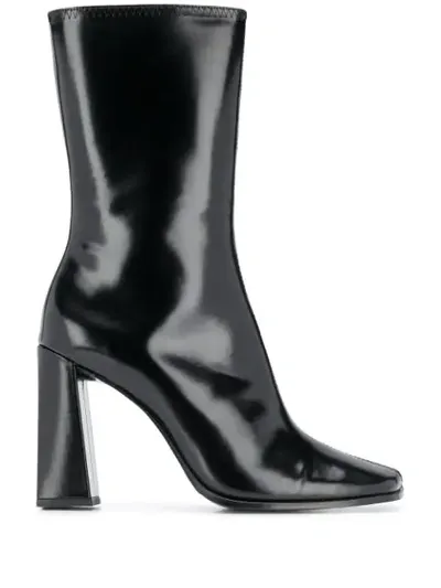 By Far High-heel Mid-calf Boots In Black