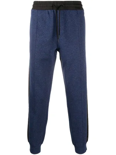 Calvin Klein Side Stripe Tapered Track Trousers In Blue