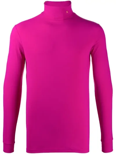 Raf Simons Fuchsia Roll Neck Fine Jumper In Purple