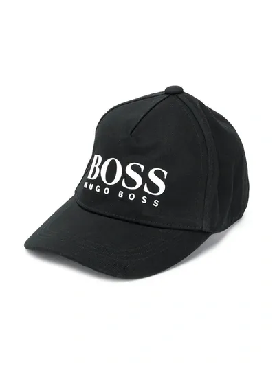 Hugo Boss Kids' Front-logo Baseball Cap In Black