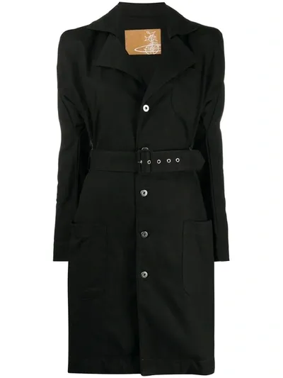 Vivienne Westwood Puff-sleeve Shirt Dress In Black