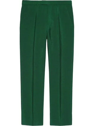 Gucci High-waist Tailored Trousers In Green