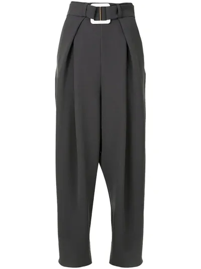 Edeline Lee Plait Wide-leg Trousers In Grey