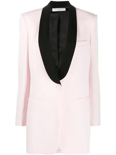 Philosophy Di Lorenzo Serafini Contrast-lapel Blazer In Pink