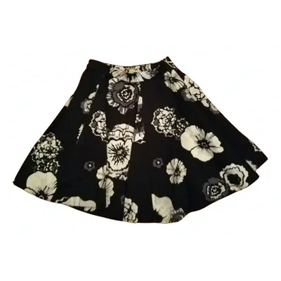 Pre-owned Msgm Mini Skirt In Black