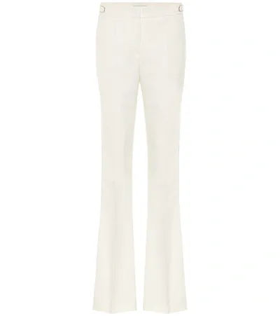 Gabriela Hearst Nadia Cashmere And Silk-blend Wide-leg Pants In Elfenbein