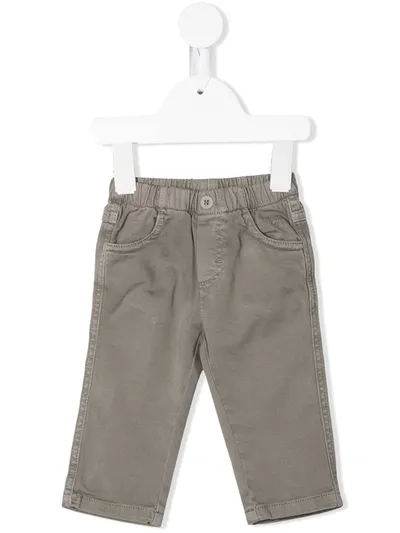 Il Gufo Babies' Elasticated Waist Jeans In Grigio