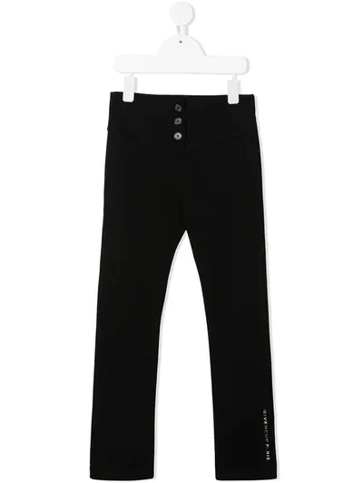 Givenchy Kids' Multicolour Logo Waistband Trousers In Black