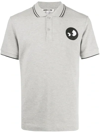 Mcq By Alexander Mcqueen Monster Cotton Polo Shirt In Grey