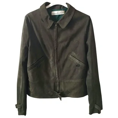 Pre-owned Golden Goose Biker Jacket In Khaki