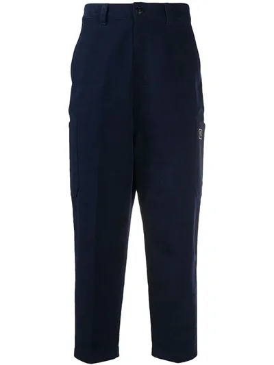 Ami Alexandre Mattiussi Oversized Carrot-fit Worker Trousers In Blue