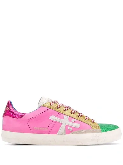 Premiata Multicolor Steven 4724 Sneakers In Pink