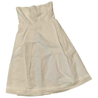 Pre-owned Jcrew Mid-length Dress In White