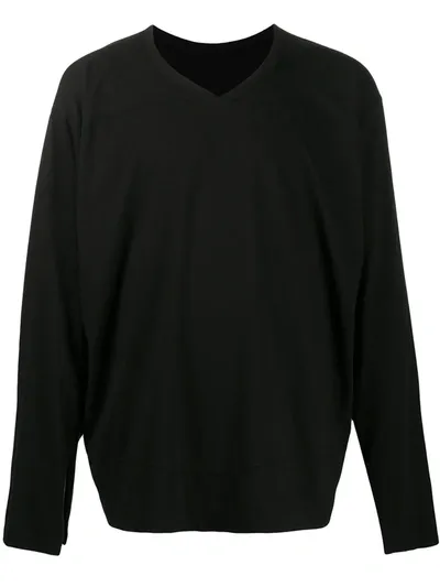 Rick Owens Drkshdw Varsity Long-sleeve T-shirt In Black