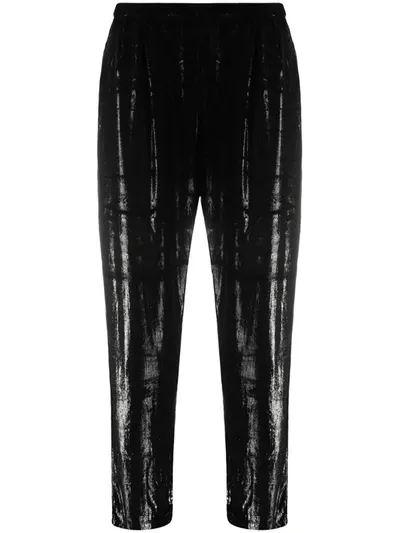 Mes Demoiselles Metallic Effect Trousers In Black