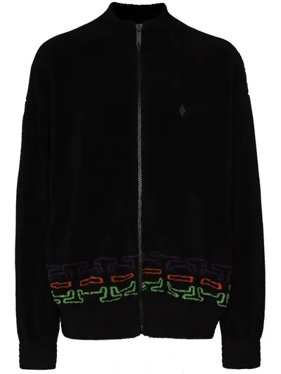 Marcelo Burlon County Of Milan Marcelo Burlon Folk Pile Track Jacket In Black