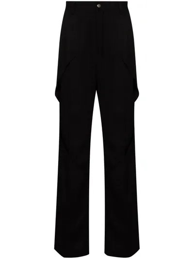 Av Vattev Diamond Pocket Detail Trousers In Black