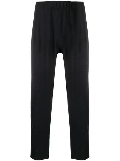 Casey Casey Plain Straight-leg Trousers In Blue