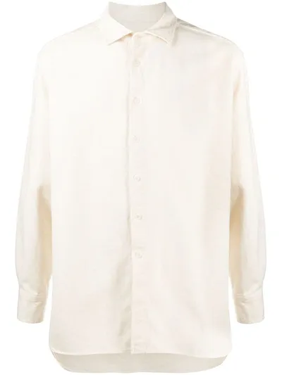 Casey Casey Plain Button Shirt In Neutrals