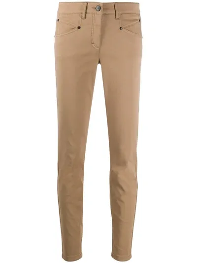 Luisa Cerano Mid-rise Skinny Jeans In Brown