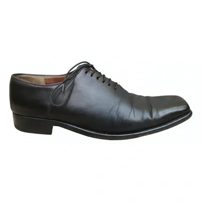 Pre-owned Fratelli Rossetti Leather Lace Ups In Black