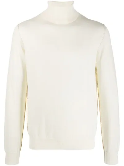 Dondup Fine-knit Roll-neck Jumper In Neutrals