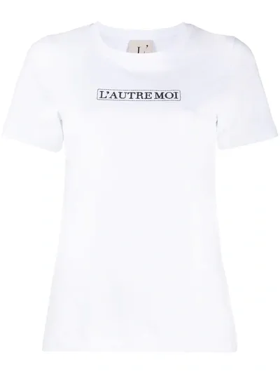 L'autre Chose Logo Embroidery T-shirt In White