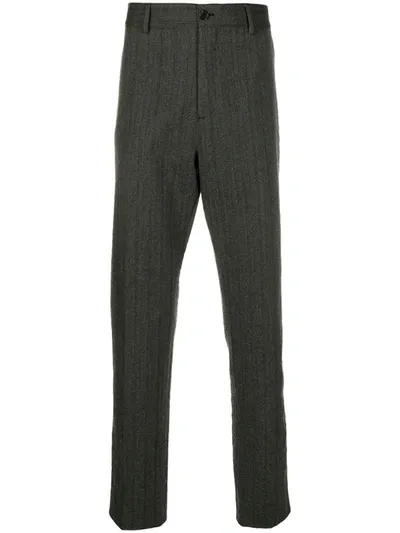 Acne Studios Pinstripe Suit Trousers In Grey