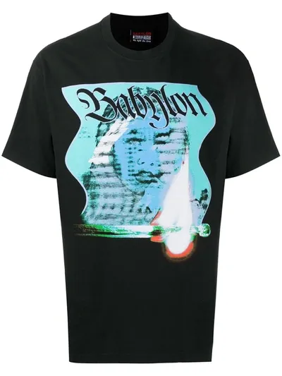 Babylon La Graphic-print Crew Neck T-shirt In Black